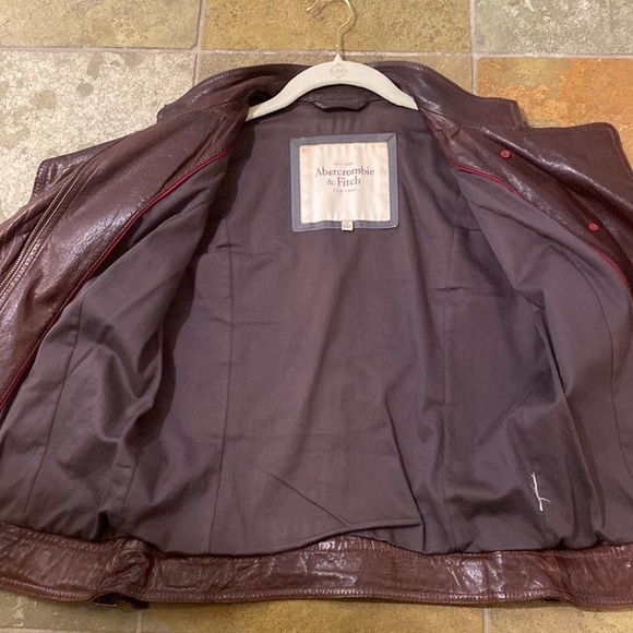 Abercrombie & Fitch Leather Moto Jacket - Picture 8 of 9